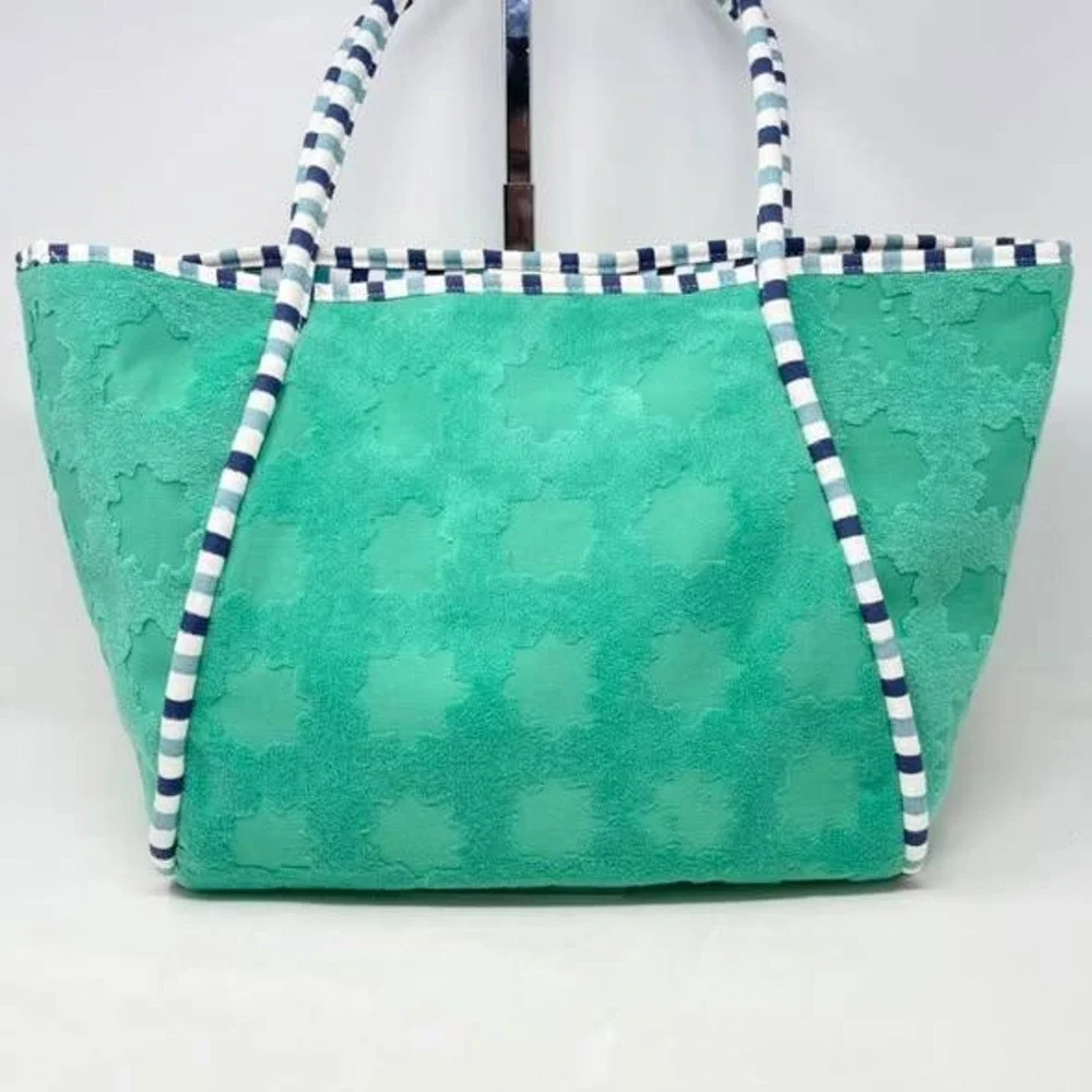 Roller Rabbit x Target Star Geo Large Terry Beach Tote Bag Teal Green